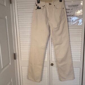 NEW Rag & Bone Jeans Women's 24 Cream High Rise Straight Leg Alex Jeans